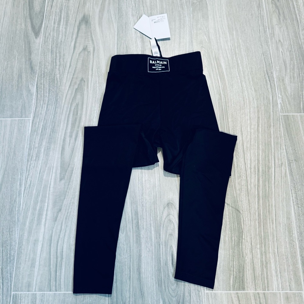 BALMAIN***Black Lycra Leggings***small $425 NWT